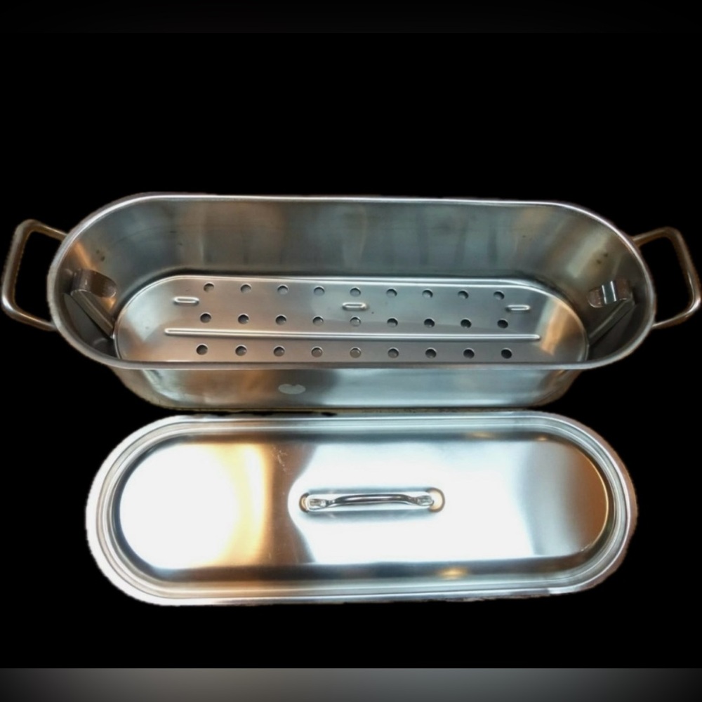 Stainless Steel Professional Heavy Duty 3 PIECE Fish POACHER Poissonnière Steam